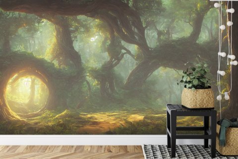 Fototapeta Zakrzywiony Bujny Las Fototapeta Zakrzywiony Bujny Las