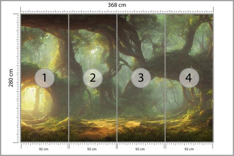 Fototapeta Zakrzywiony Bujny Las Fototapeta Zakrzywiony Bujny Las