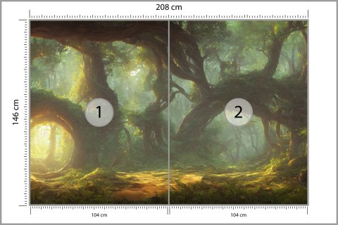 Fototapeta Zakrzywiony Bujny Las Fototapeta Zakrzywiony Bujny Las