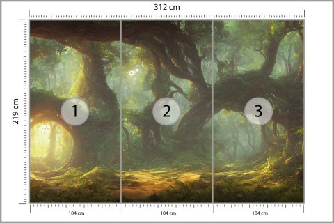 Fototapeta Zakrzywiony Bujny Las Fototapeta Zakrzywiony Bujny Las