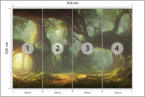 Fototapeta Zakrzywiony Bujny Las Fototapeta Zakrzywiony Bujny Las