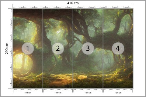 Fototapeta Zakrzywiony Bujny Las Fototapeta Zakrzywiony Bujny Las