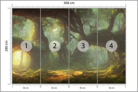 Fototapeta Zakrzywiony Bujny Las Fototapeta Zakrzywiony Bujny Las
