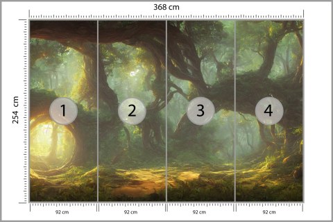 Fototapeta Zakrzywiony Bujny Las Fototapeta Zakrzywiony Bujny Las