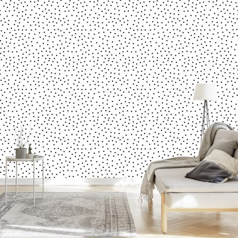 Tapeta Minimalistyczne Czarne Kropki Tapeta Minimalistyczne Czarne Kropki