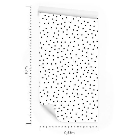 Tapeta Minimalistyczne Czarne Kropki Tapeta Minimalistyczne Czarne Kropki