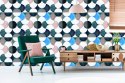 Tapeta Geometryczna-Abstrakcja Malowana Akwarelą Tapeta Geometryczna-Abstrakcja Malowana Akwarelą