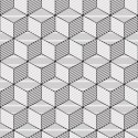 Tapeta Geometryczna-Czarno-Białe Sześciany Tapeta Geometryczna-Czarno-Białe Sześciany