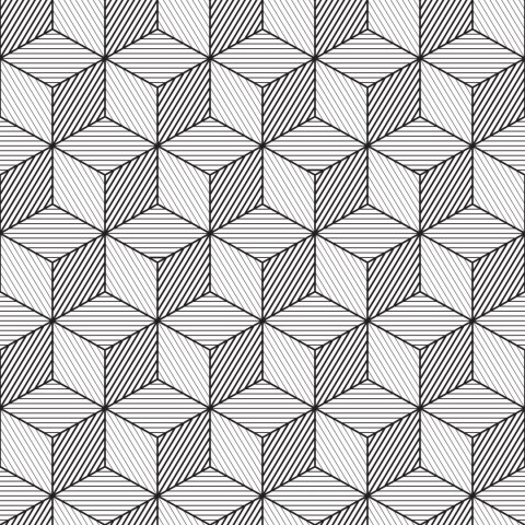 Tapeta Geometryczna-Czarno-Białe Sześciany Tapeta Geometryczna-Czarno-Białe Sześciany