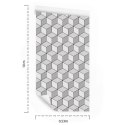 Tapeta Geometryczna-Czarno-Białe Sześciany Tapeta Geometryczna-Czarno-Białe Sześciany