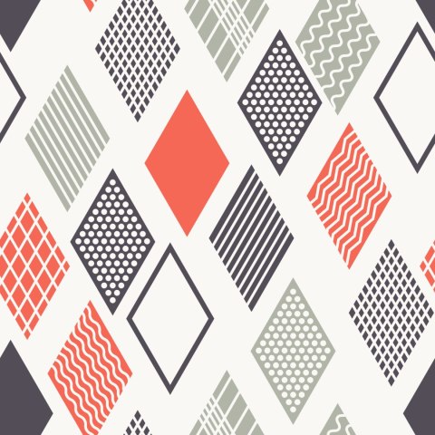 Tapeta Geometryczna-Kolorowe Romby Tapeta Geometryczna-Kolorowe Romby