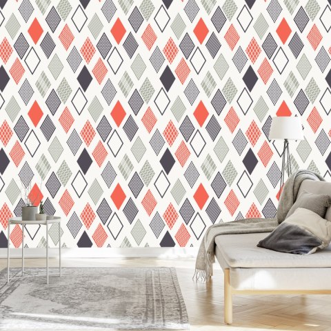 Tapeta Geometryczna-Kolorowe Romby Tapeta Geometryczna-Kolorowe Romby