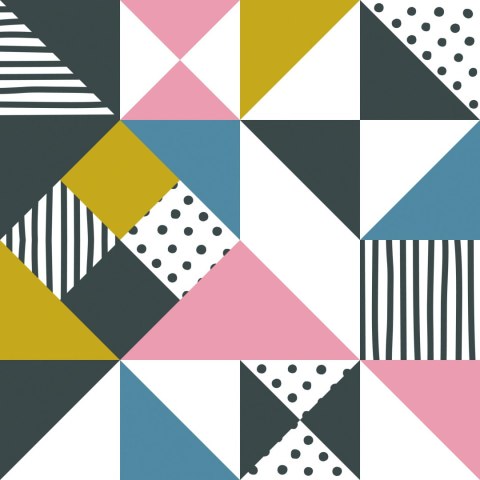 Tapeta Geometryczna - Kolorowe Trójkąty Tapeta Geometryczna - Kolorowe Trójkąty