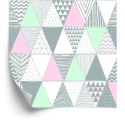 Tapeta Geometryczna - Kolorowe Trójkąty Tapeta Geometryczna - Kolorowe Trójkąty