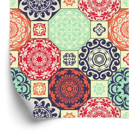 Tapeta Kolorowe Ornamenty W Stylu Retro Tapeta Kolorowe Ornamenty W Stylu Retro
