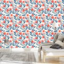 Tapeta Kolorowe Retro Kwiaty I Liście Tapeta Kolorowe Retro Kwiaty I Liście