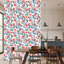 Tapeta Kolorowe Retro Kwiaty I Liście Tapeta Kolorowe Retro Kwiaty I Liście
