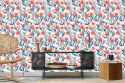 Tapeta Kolorowe Retro Kwiaty I Liście Tapeta Kolorowe Retro Kwiaty I Liście