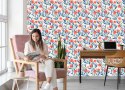 Tapeta Kolorowe Retro Kwiaty I Liście Tapeta Kolorowe Retro Kwiaty I Liście
