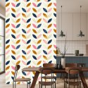Tapeta Malowane Liście W Stylu Retro Tapeta Malowane Liście W Stylu Retro