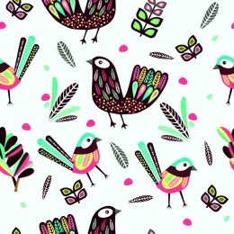 Tapeta Ptaki W Stylu Boho