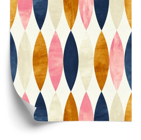 Tapeta Retro Wzory W Pastelowych Barwach Tapeta Retro Wzory W Pastelowych Barwach
