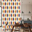Tapeta Retro Wzory W Pastelowych Barwach Tapeta Retro Wzory W Pastelowych Barwach