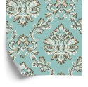 Tapeta Turkusowa - Ornament W Stylu Barokowym Tapeta Turkusowa - Ornament W Stylu Barokowym