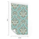 Tapeta Turkusowa - Ornament W Stylu Barokowym Tapeta Turkusowa - Ornament W Stylu Barokowym