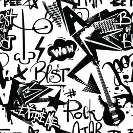 Tapeta Graffiti Z Gitarami