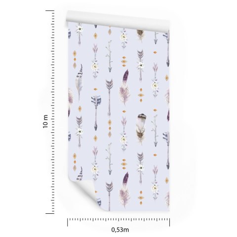 Tapeta Pióra W Stylu Boho Tapeta Pióra W Stylu Boho