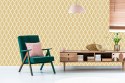 Tapeta Retro - Piękne Geometryczne Liście Tapeta Retro - Piękne Geometryczne Liście
