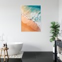 Plakat Wieloczęściowy Tropikalna Plaża I Turkusowe Fale Rama Aluminiowa Kolor Czarny