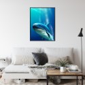 Plakat Wieloczęściowy Wieloryb W Głębi Oceanu Rama Aluminiowa Kolor Czarny