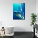 Plakat Wieloczęściowy Wieloryb W Głębi Oceanu Rama Aluminiowa Kolor Czarny