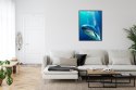 Plakat Wieloczęściowy Wieloryb W Głębi Oceanu Rama Aluminiowa Kolor Czarny