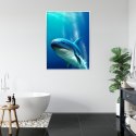 Plakat Wieloczęściowy Wieloryb W Głębi Oceanu Rama Aluminiowa Kolor Czarny