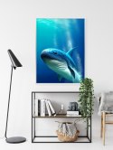 Plakat Wieloczęściowy Wieloryb W Głębi Oceanu Rama Aluminiowa Kolor Czarny
