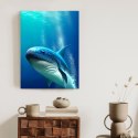 Plakat Wieloczęściowy Wieloryb W Głębi Oceanu Rama Aluminiowa Kolor Czarny