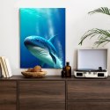 Plakat Wieloczęściowy Wieloryb W Głębi Oceanu Rama Aluminiowa Kolor Czarny