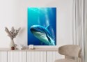 Plakat Wieloczęściowy Wieloryb W Głębi Oceanu Rama Aluminiowa Kolor Czarny