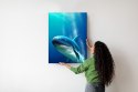 Plakat Wieloczęściowy Wieloryb W Głębi Oceanu Rama Aluminiowa Kolor Czarny