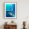 Plakat Wieloczęściowy Wieloryb W Głębi Oceanu Rama Aluminiowa Kolor Czarny