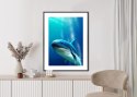 Plakat Wieloczęściowy Wieloryb W Głębi Oceanu Rama Aluminiowa Kolor Czarny