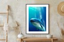 Plakat Wieloczęściowy Wieloryb W Głębi Oceanu Rama Aluminiowa Kolor Czarny