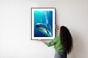 Plakat Wieloczęściowy Wieloryb W Głębi Oceanu Rama Aluminiowa Kolor Czarny