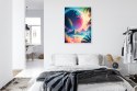 Plakat Wieloczęściowy Tropikalna Plaża I Abstrakcyjna Planeta Krajobraz Rama Aluminiowa Kolor Czarny