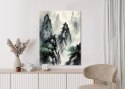 Plakat Wieloczęściowy W Stylu Japońskim Mglisty Poranek W Górach Rama Aluminiowa Kolor Czarny