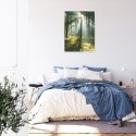 Plakat Wieloczęściowy Zielony Las W Słoneczny Poranek Rama Aluminiowa Kolor Czarny