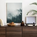 Plakat Wieloczęściowy Zielone Drzewa Iglaste Na Górskich Wzgórzach We Mgle Rama Aluminiowa Kolor Czarny